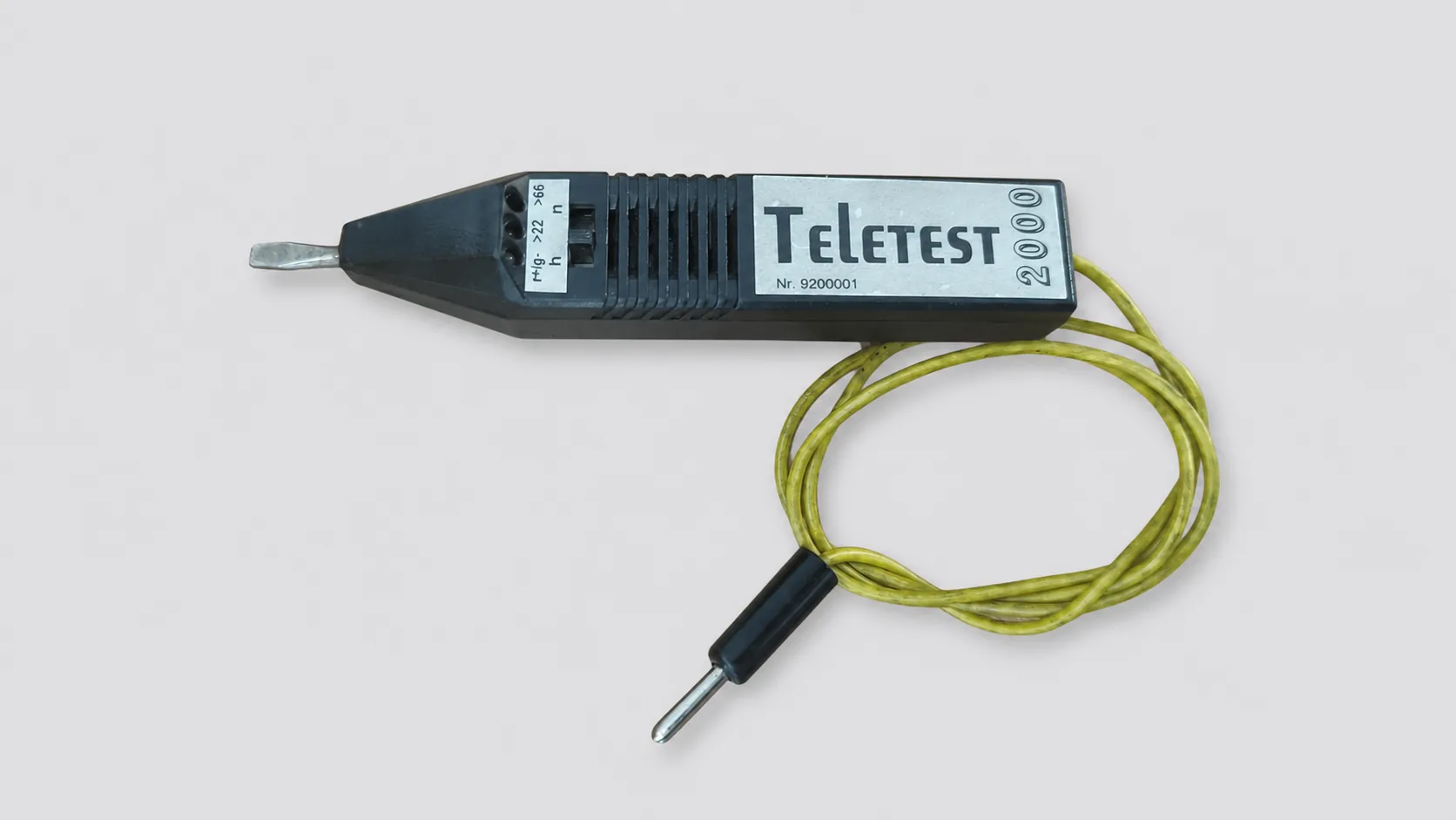 Teletester – the test handset of analog telephone technology, used to tap into a line.